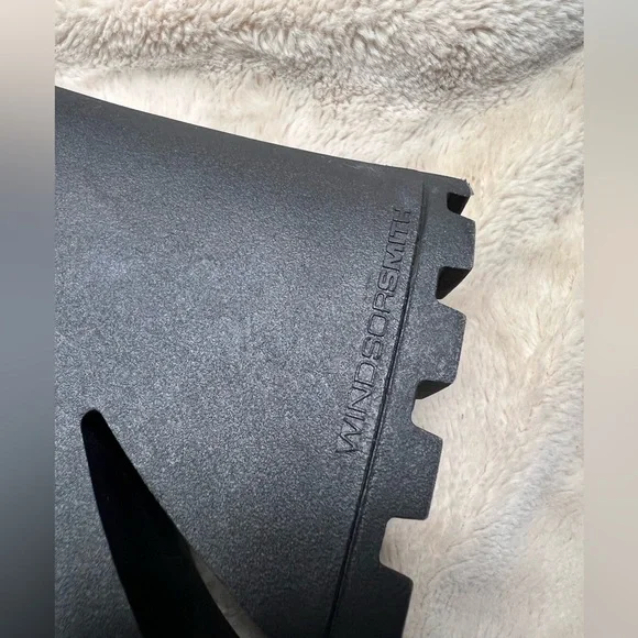 Windsor Smith Black Platform Sandals Chunky Heel Leather 7 - Picture 5 of 8